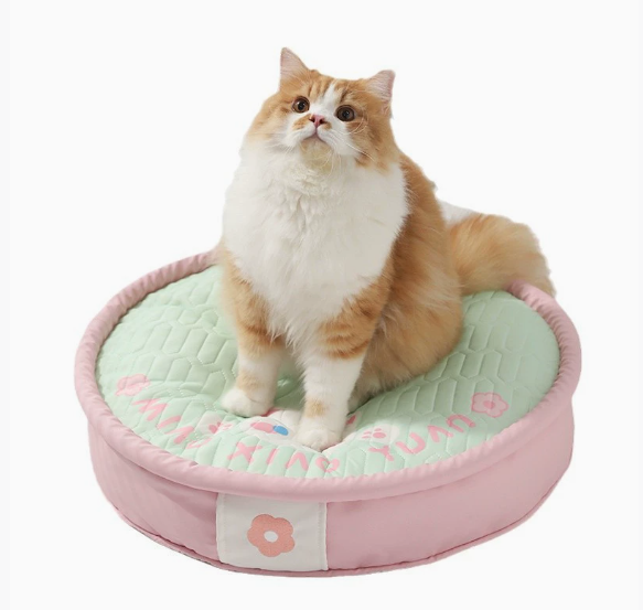 PawsCube Latex Cooling Pet Mat - Breathable & Machine Washable Dog Cat Bed | Anti-Scratch Summer Pad